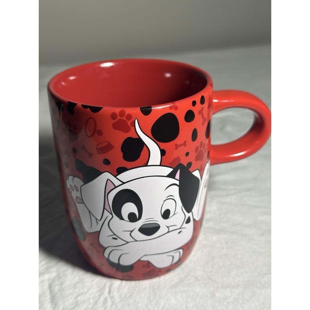 Disney 101 Dalmations Red Mug Puppy Design Coffee Cup Perfect Condition! - Picture 3 of 5